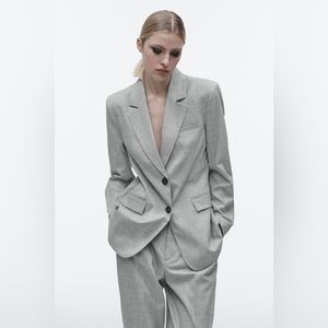 Zara Fitted Straight Cut Blazer